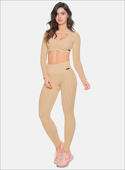 Leggin Deportivo Mujer Sin Costuras Babalú® Beige Unitalla 109323